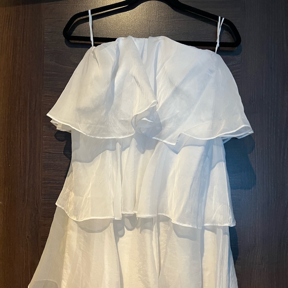 White Ruffle Dress